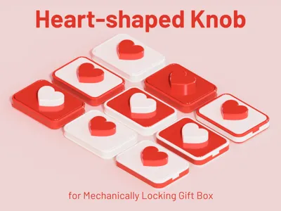 Heart knob for Mechanically Locking Gift Card Box
