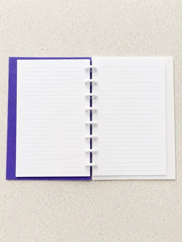 Letrero o emblema decorativo: Modern Swirl A5 Notebook | Textured Disc-Bound — vista de referencia 5