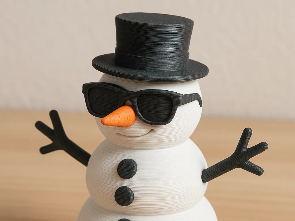 Cool Snowman - Free 3D Print Model - MakerWorld