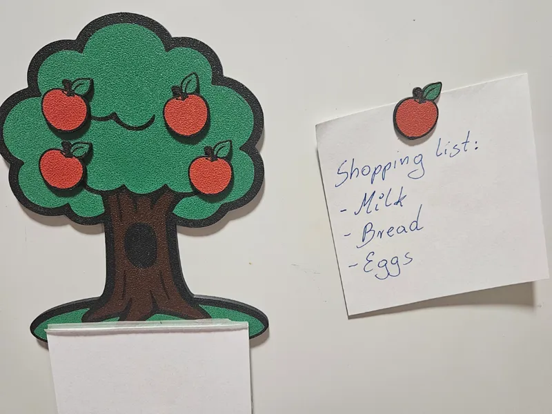 Magnetic Apple Tree Note Holder
