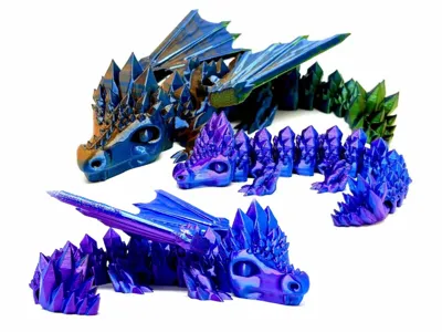 Crystalline Dragon winged and wingless  - A1 mini!