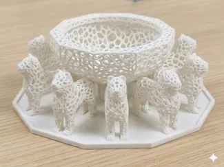 fuente leones alhambra voronoi 