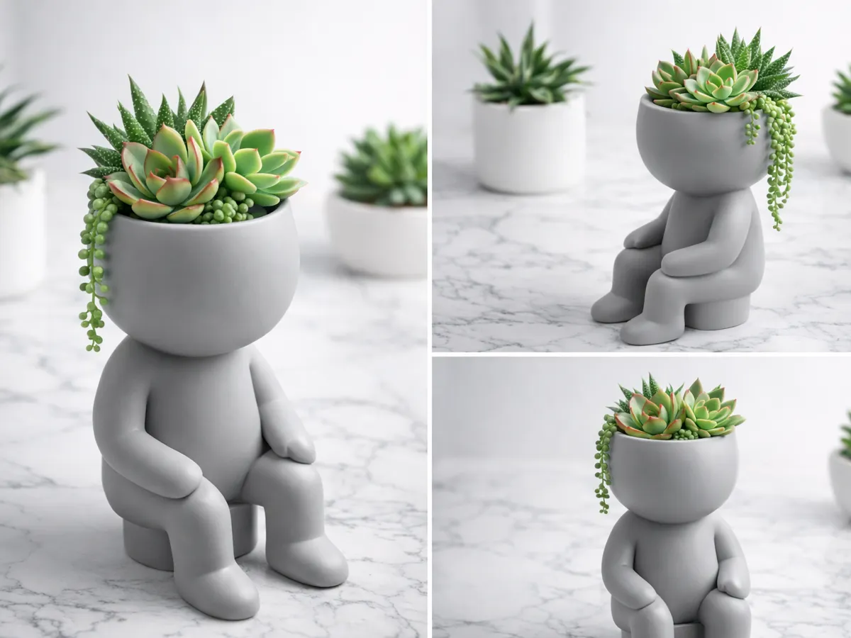 Flowerpot Man - Free 3D Print Model - MakerWorld