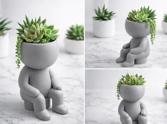 Blumentopf-Mann