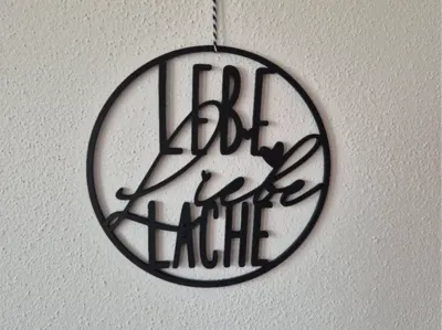 Door wreath Live Love Laugh