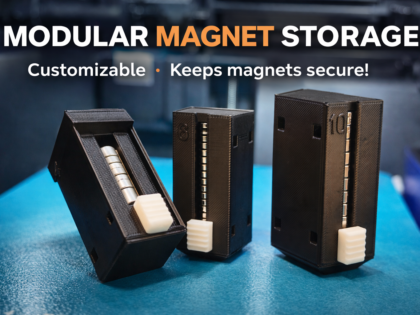 Modular Magnet Storage System – Secure & Stackable
