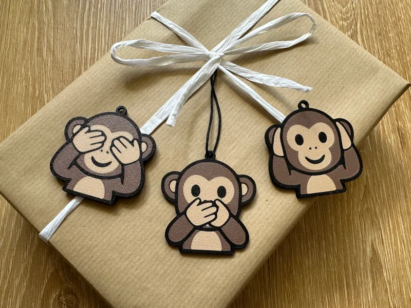 Three Wise Monkeys Ornaments