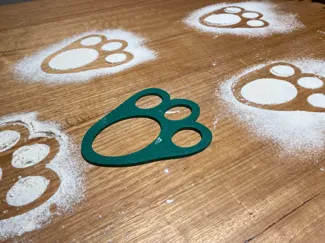 Easter Bunny Footprint Stencil