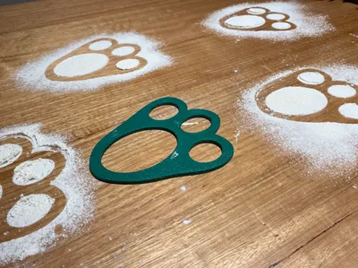 Easter Bunny Footprint Stencil