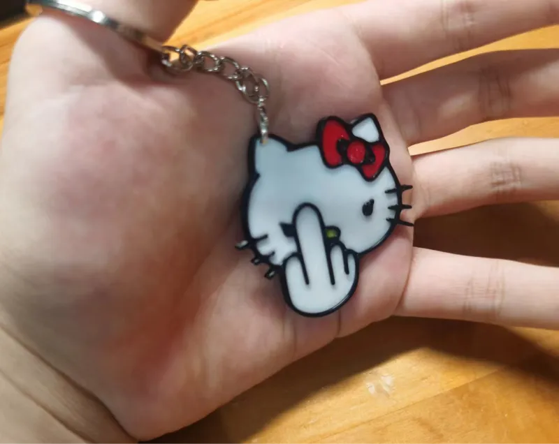 Fuck You Kitty(Hello Kitty) pandent钥匙挂件