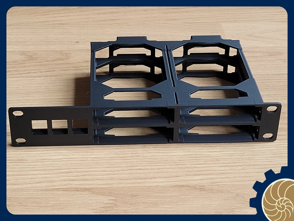10 inch Rack 1U : 4x 2.5 inch HDD & 3x Keystones - Free 3D Print Model ...