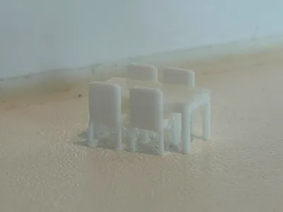1:100 Scale 4-Person Dining Table