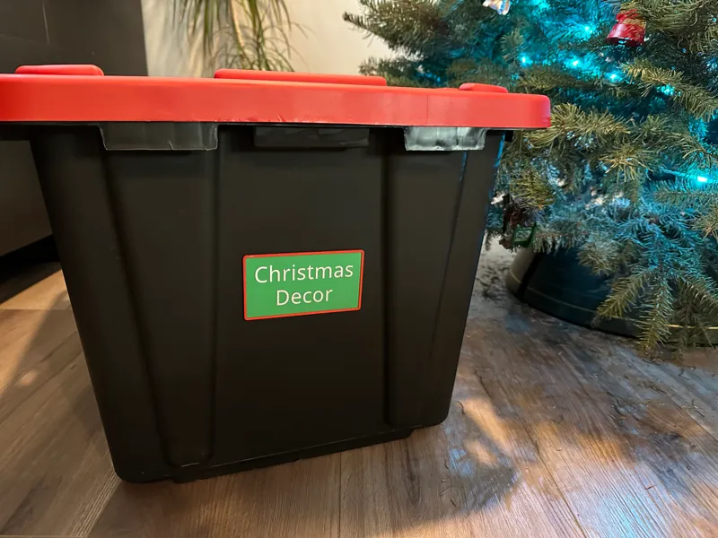 Storage Bin Tote Labels/Tags - Christmas Cords, Lights, Decor, Ornaments
