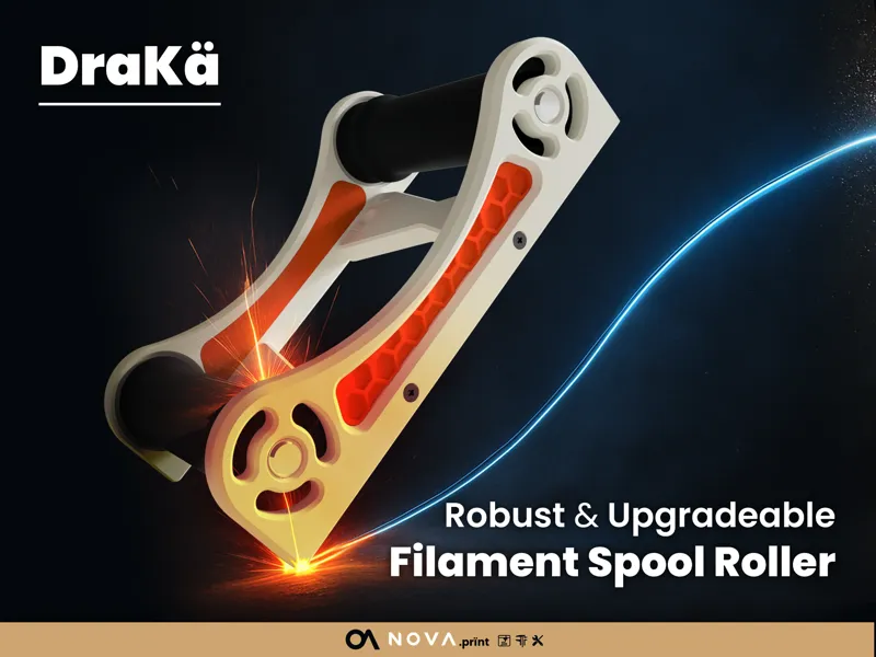 DraKä - Robust & Upgradeable Filament Spool Roller