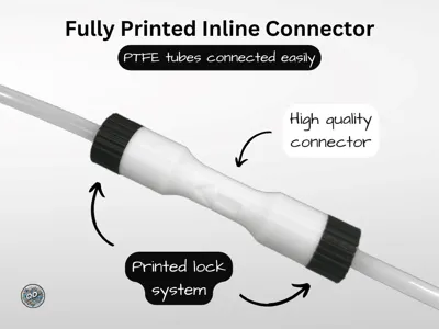 Fully Printed PTFE Inline Connector
