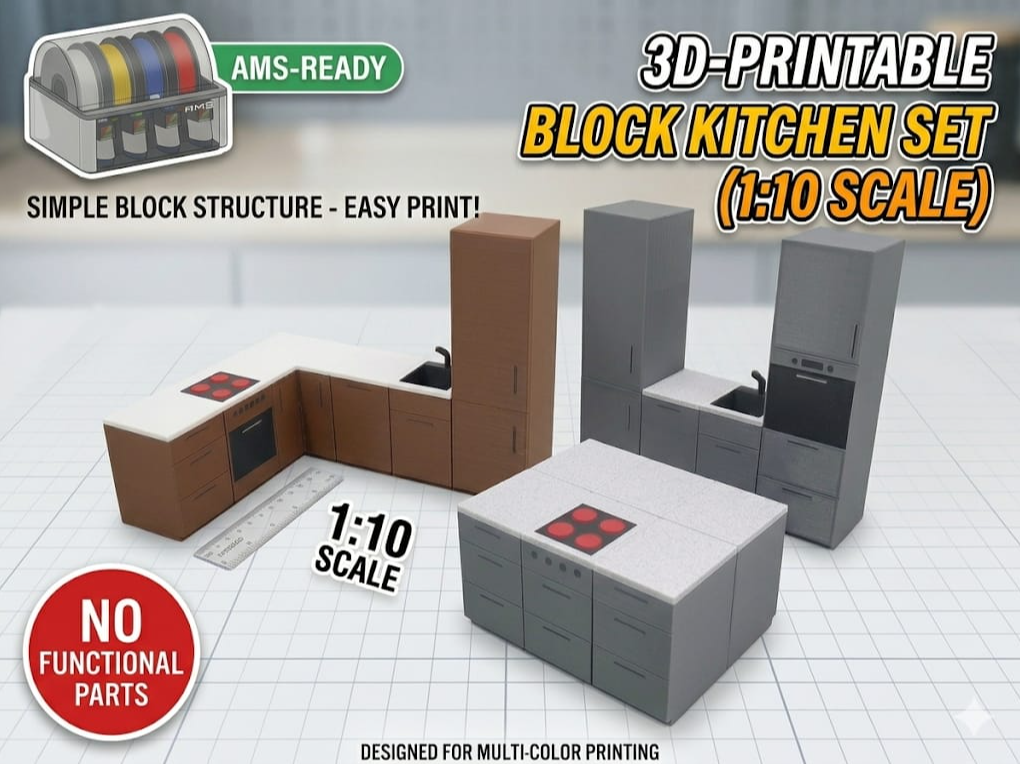 Modular Block Kitchen Toy – 1:10 Scale (AMS) 
