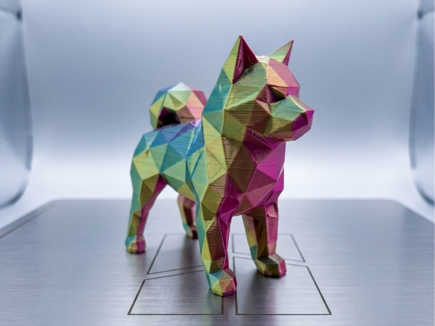 Low Poly Shiba Inu Dog Figurine