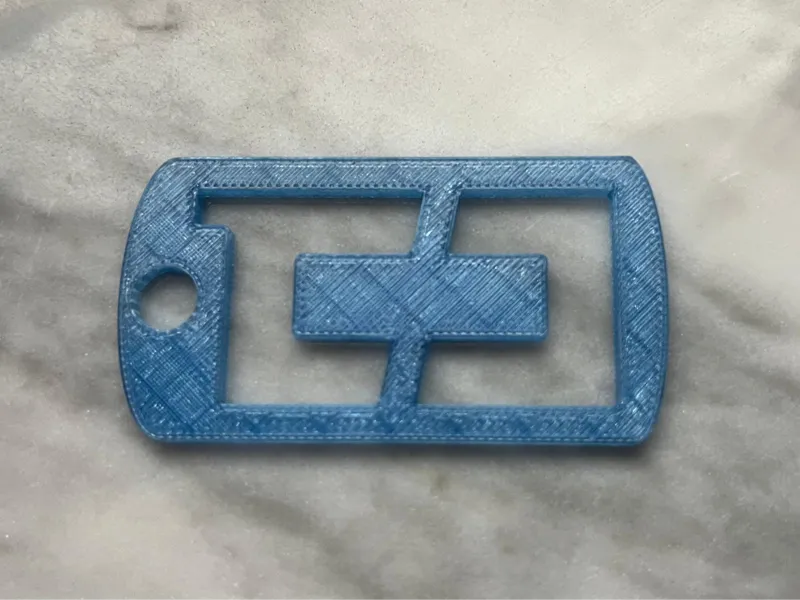 ČD Cargo keychain – text cut through the plate