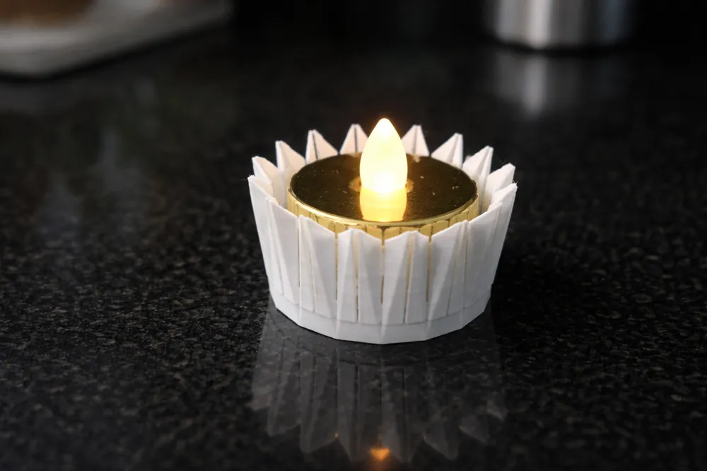 Mini Ribbed Tea Lights Ribbed Tea Light Holder – Only 7 grams - Free 3D Print Model - MakerWorld