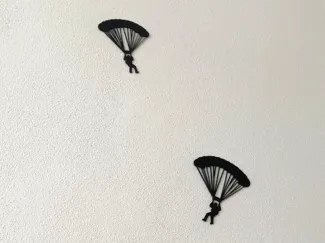Paratrooper Wall Art | Minimalist Parachute Decor