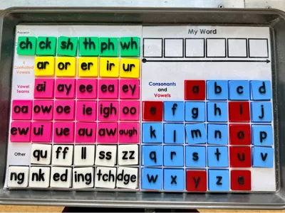 Word Work Mat Letter Tiles