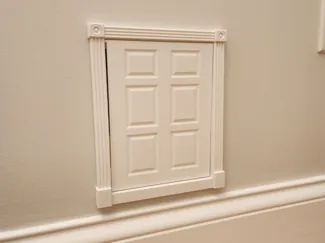 custom cat door for interior 2x4 or 2x6 walls.