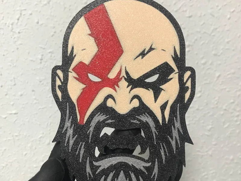 Kratos God Of War  Wall Art and Keychan