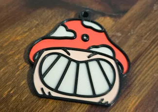 Happy mushroom keychain