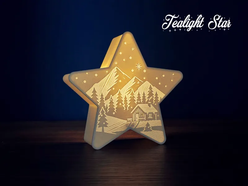 Star Tealight - Mountains