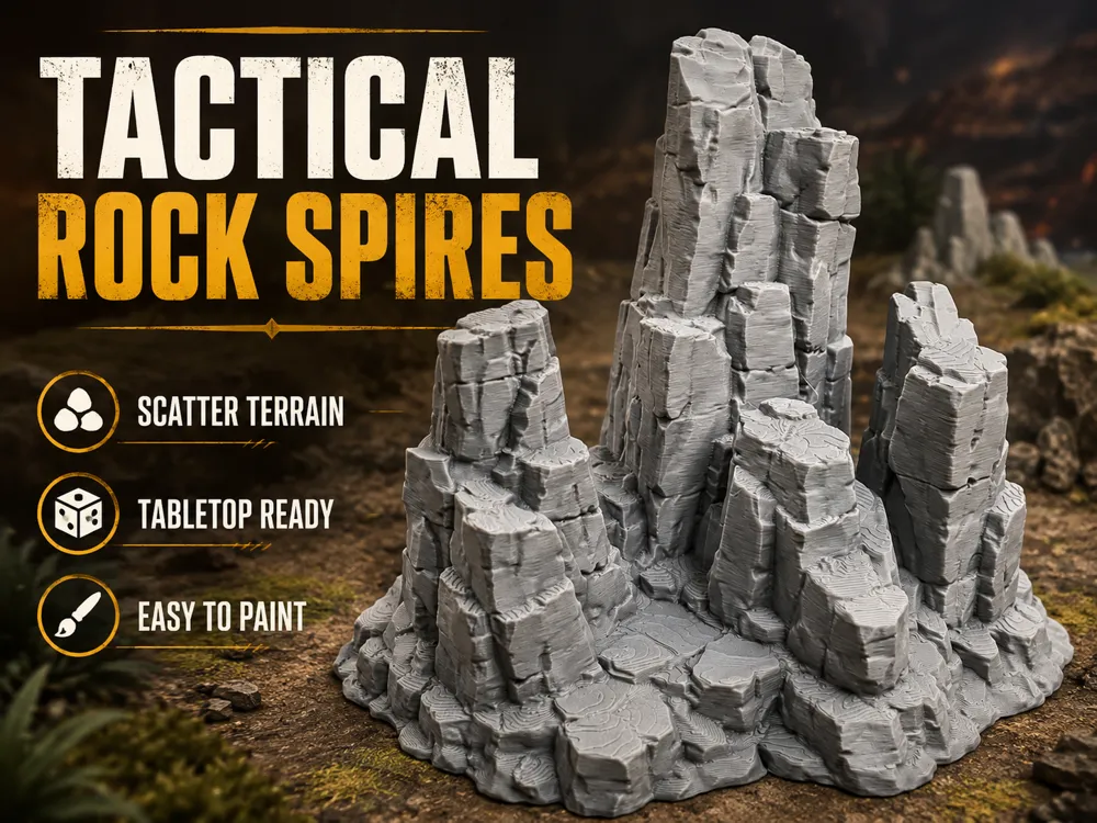 Escenografía en miniatura: Taktische Felsformation – Scatter Terrain. Referencia del modelo original.