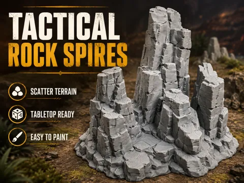 Escenografía en miniatura: Taktische Felsformation – Scatter Terrain — referencia de MakerWorld