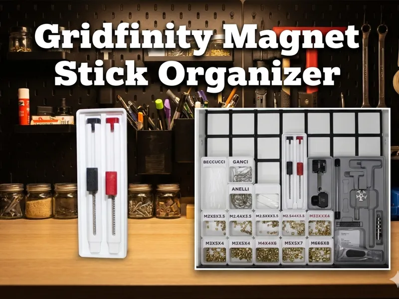 Gridfinity Magnet Stick Organizer - Standard Fit