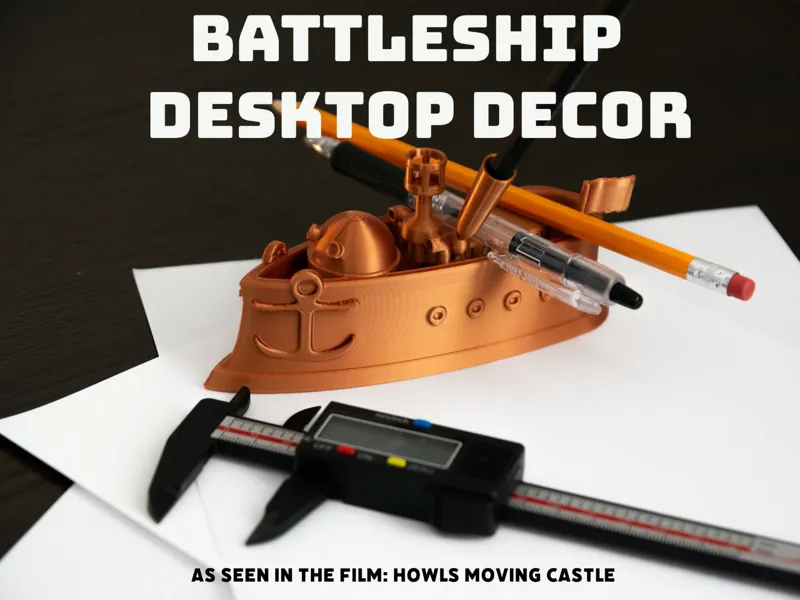 Battleship desktop decor from howls moving castle