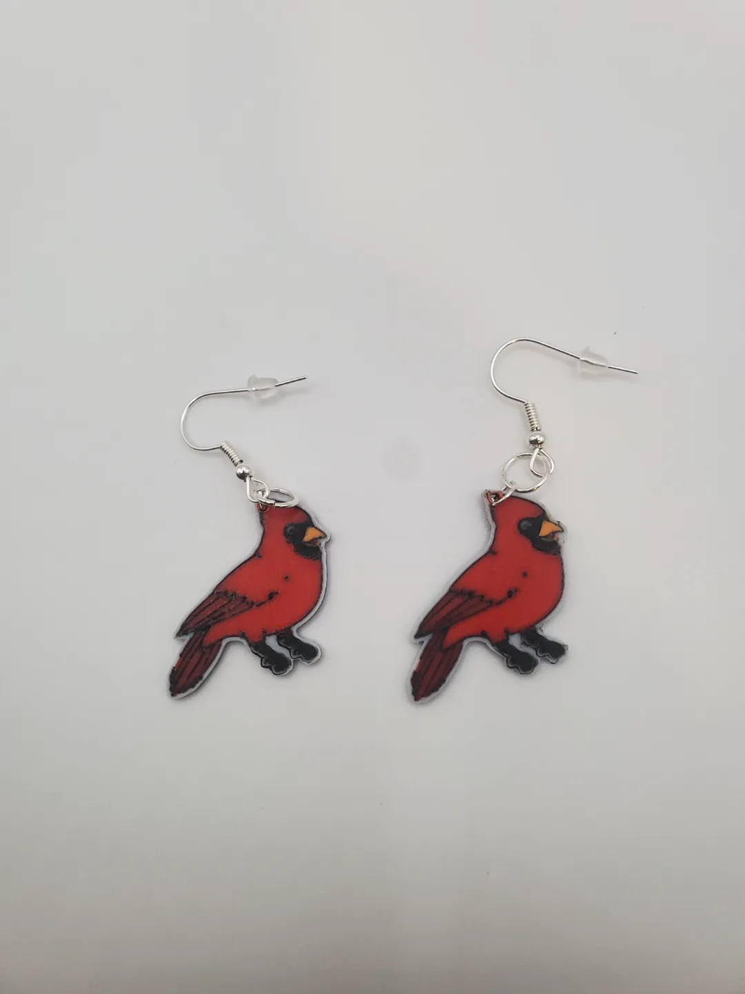 Cardinal earrings/PIN view 2