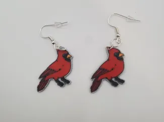Cardinal earrings/PIN