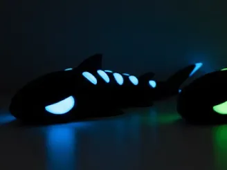 Articulated mini Shark ,Cooler with Glow Filament!
