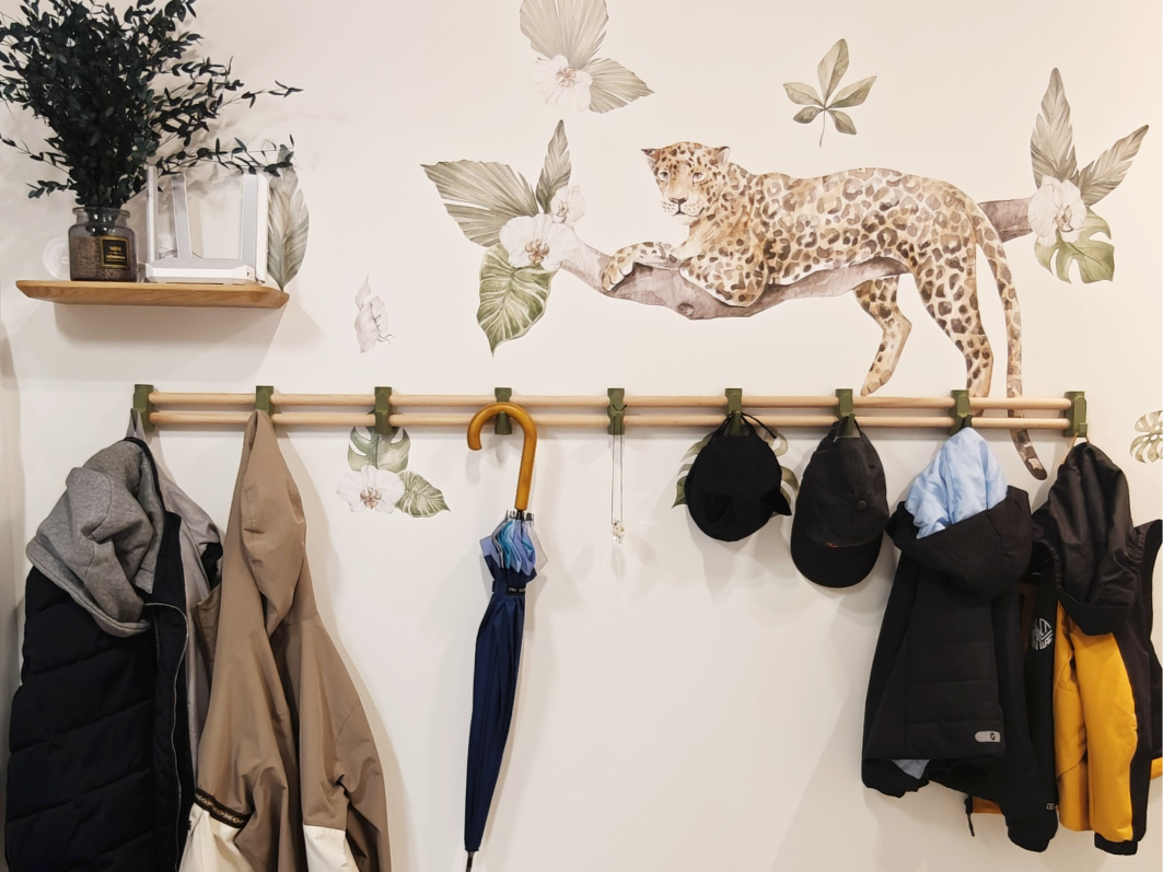 Modular Wall Rack System with Hooks
