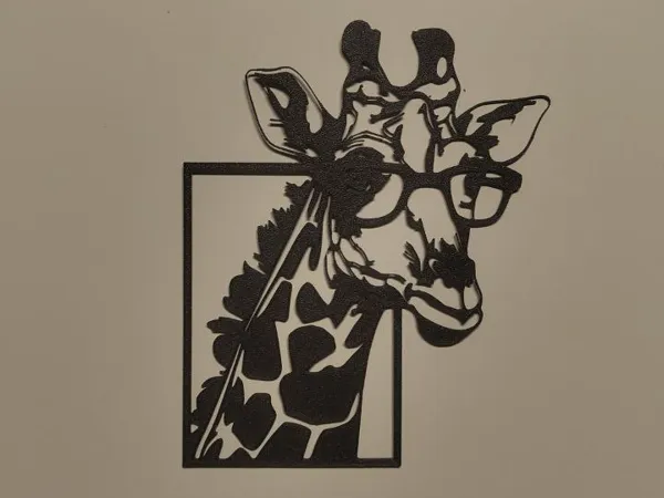 Girafe à lunettes - déco murale
