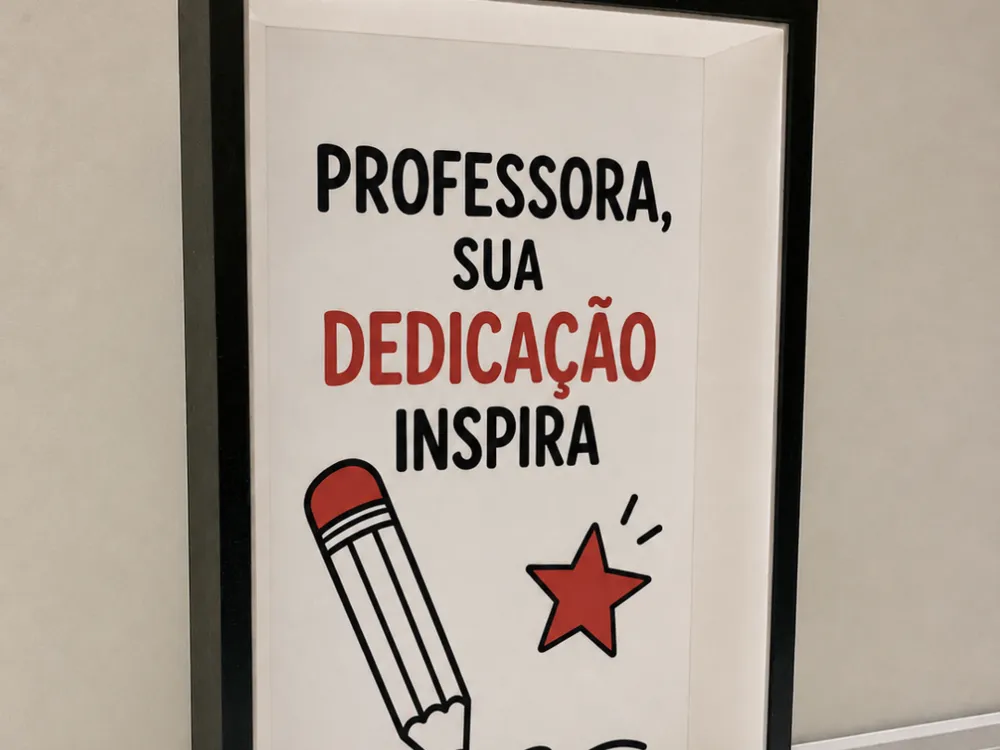 Modelo para impresión 3D: Quadro Dia dos Professores - Homenagem. Referencia del modelo original.
