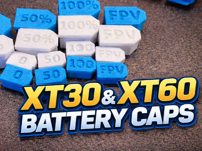 XT60 and XT30 caps  with battery percentage