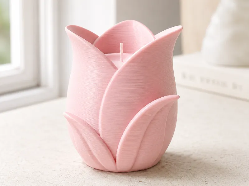 郁金香花瓣烛台