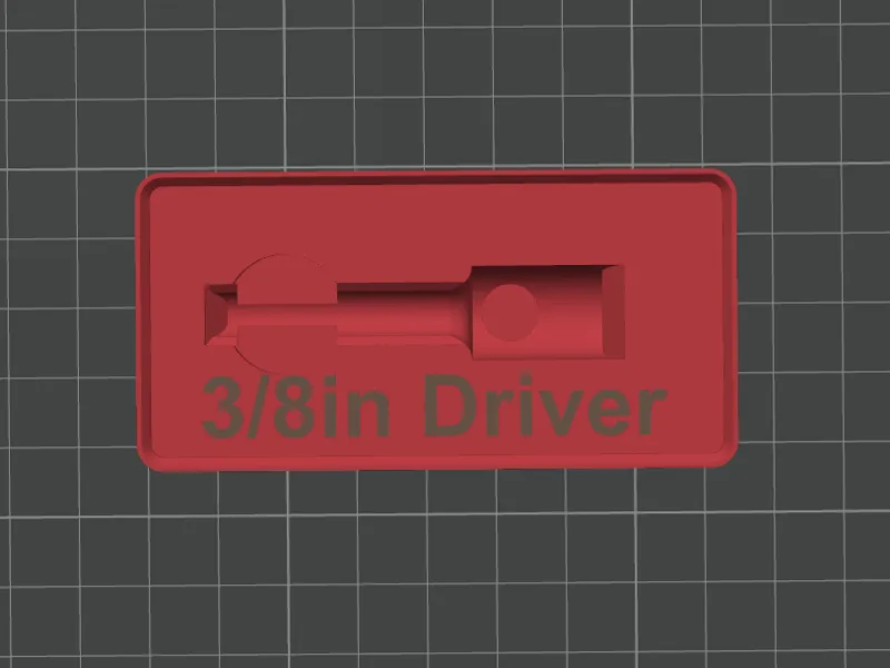 Milwaukee 3/8in Driver Impact Bit Gridfinity