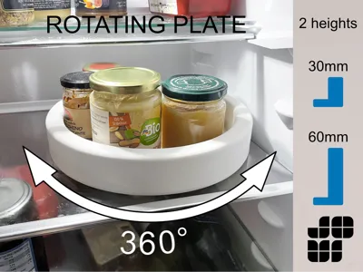 Rotating Plate (fridge, organizer, spices, ...)