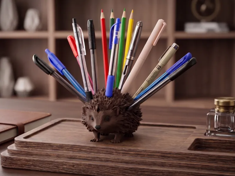 Hedgehog Pen Holder - Creative Desk Organizer