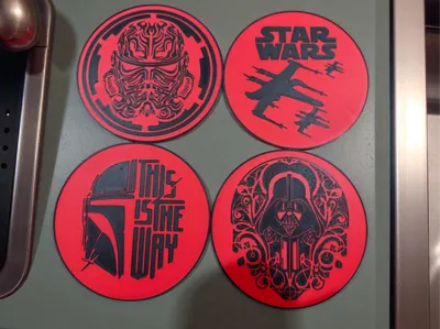 Star Wars Red Dawn Style Coasters