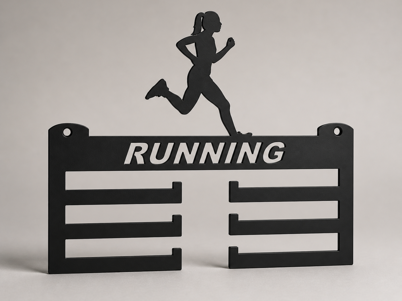 Running medal holder editable