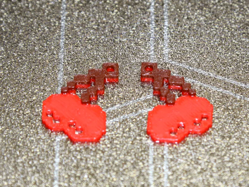 Retro Pixel Cherry Earrings
