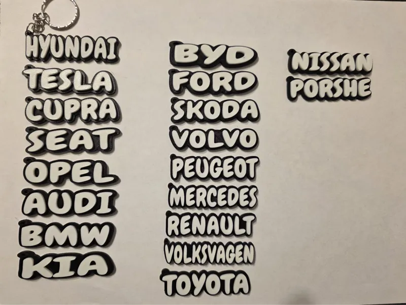 Keychain Cars Model Name
