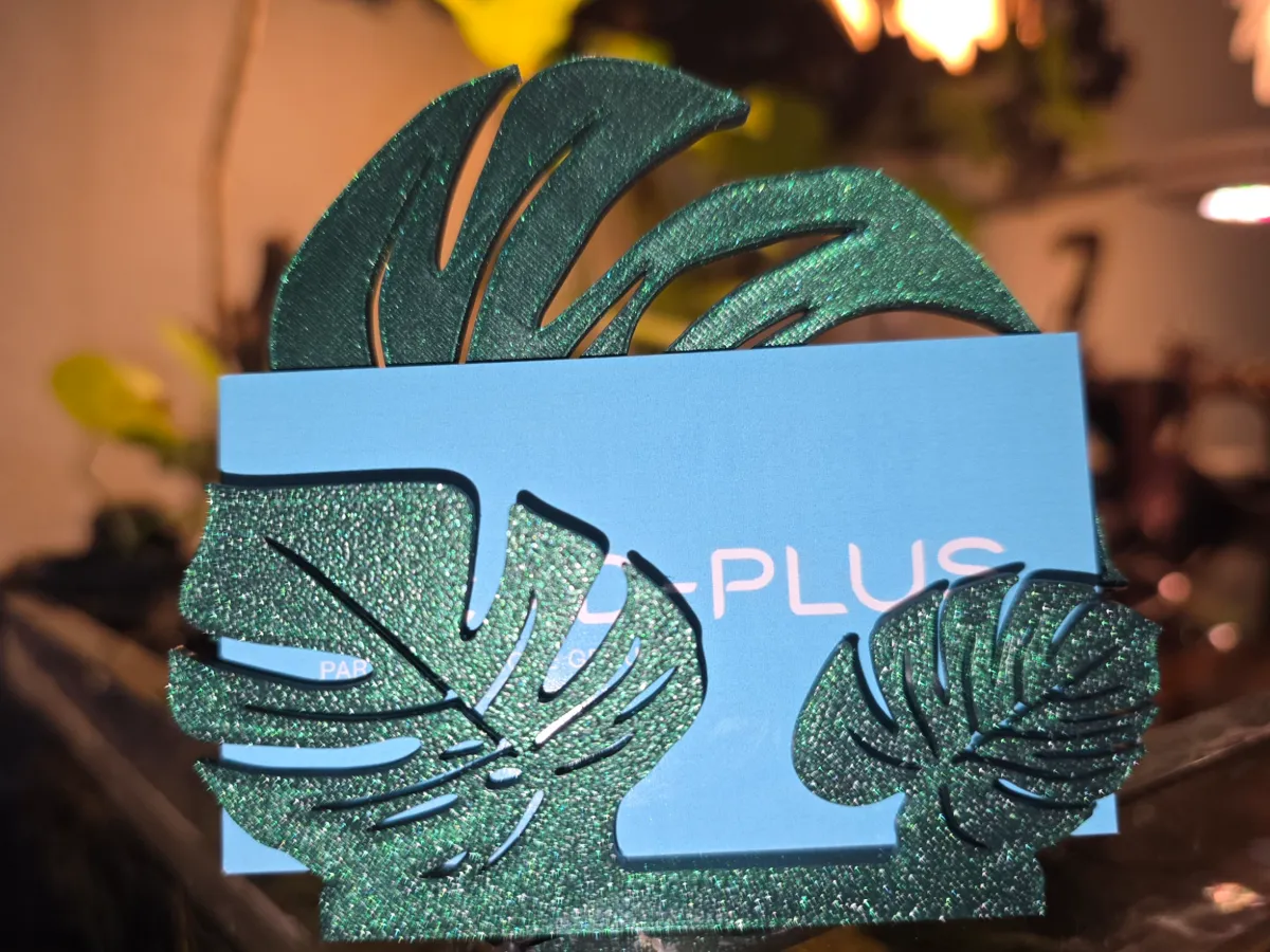 Porte-cartes de visite feuille de Monstera