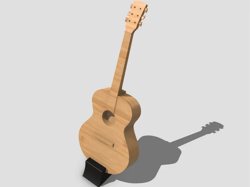 Guitare miniature déco avec son socle